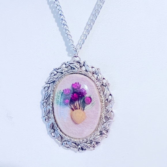 Vintage handmade jewelry pendant necklace - Picture 2 of 10